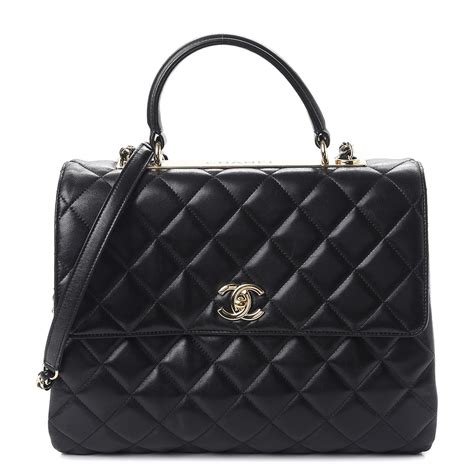 12065013 chanel bag|CHANEL Lambskin Quilted Large Trendy Spirit Top Handle Bag .